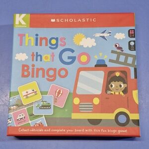 Scholastic Things That Go Bingo Kid’s Game 5+ NEW